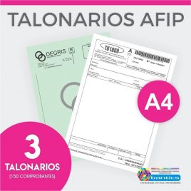 TALONARIO AFIP A4 FA FB FC RR X 03