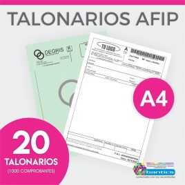 TALONARIO AFIP A4 FA FB FC RR X 20
